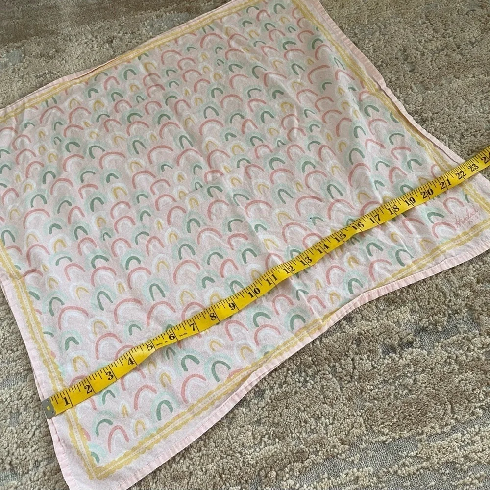 Hemlock Handker #047 Handkerchief Bandana Scarf Rainbows Pink 100% Cotton